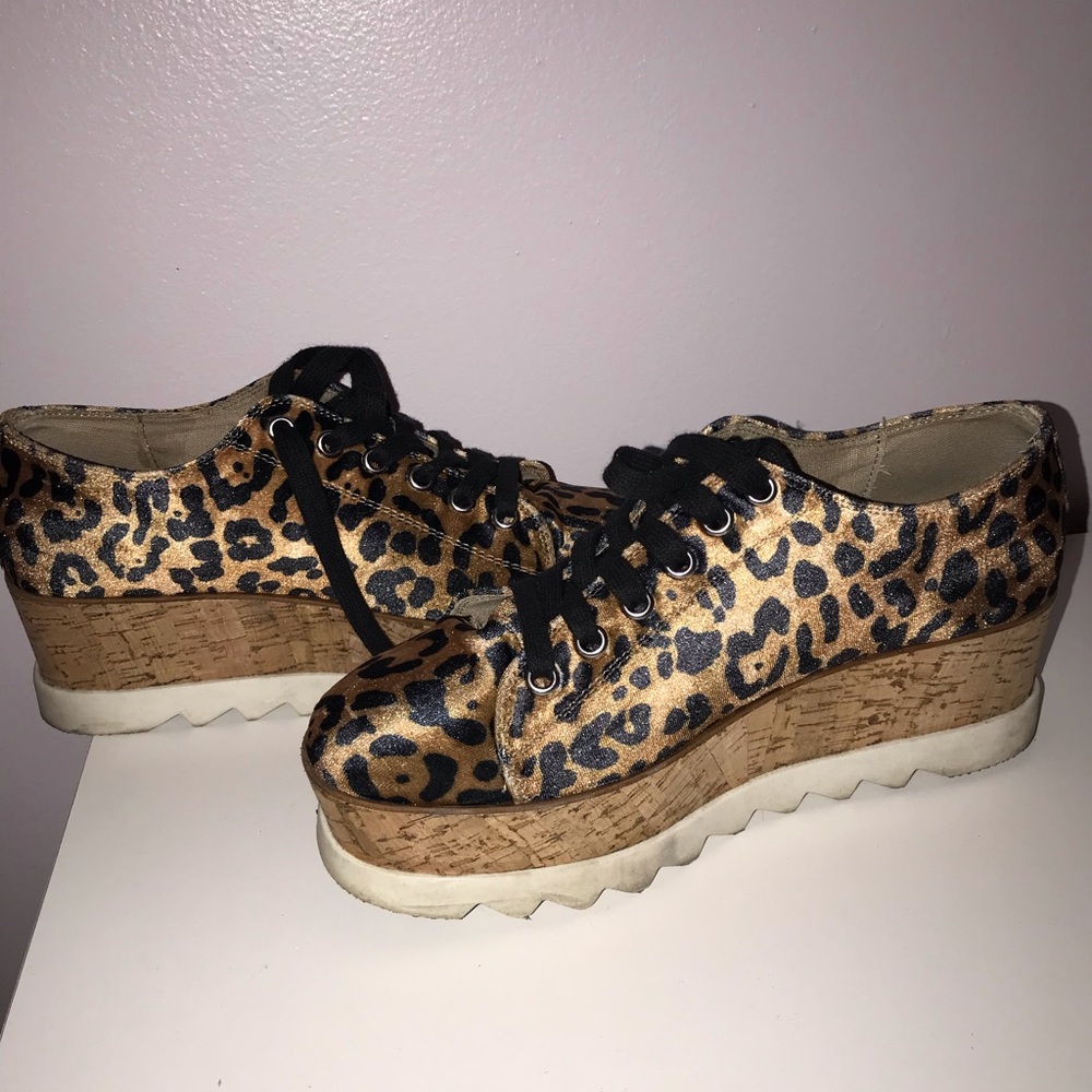 Leopard platform sneakers (Bamboo)